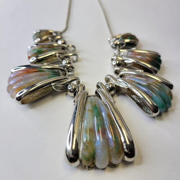 Colourful Bib Statement Necklace - Picture 8 of 16